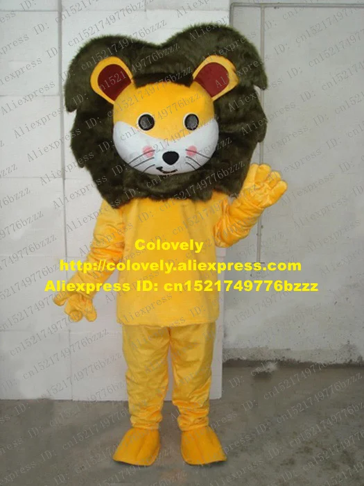 Маскарадный костюм желтого льва маскотт симбалион Симба Леон взрослые с черными