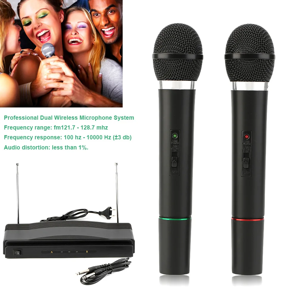 

Hot Sale Dual Professional Wireless Microphone with Receiver for BM 800 Karaoke Microphone Party KTV Studio