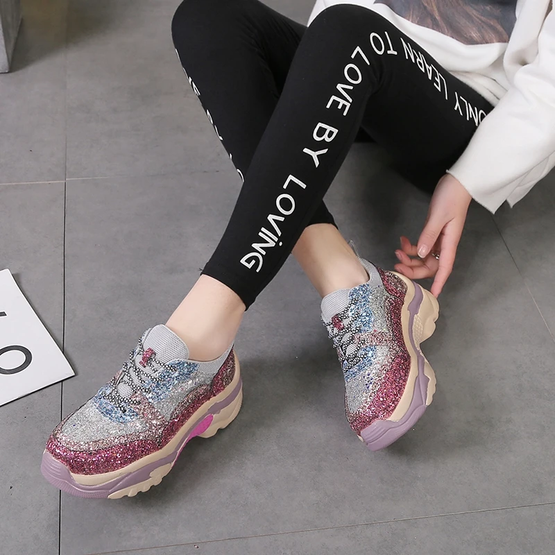 Женские кроссовки ASILETO на танкетке высокие дышащие высоком каблуке теннисные