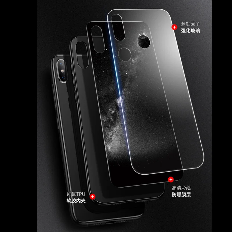 Aixuan стеклянный чехол для Xiaomi mi x 3 Xiaomi mi x 3 mi x3 Aixuan чехол из закаленного стекла силиконовый защитный полный чехол s