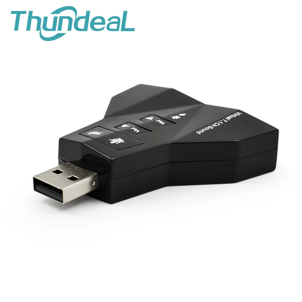 3D Внешний USB 2 0 аудио 7 1 адаптер звуковой карты двойной Виртуальный канал 3 5 мм