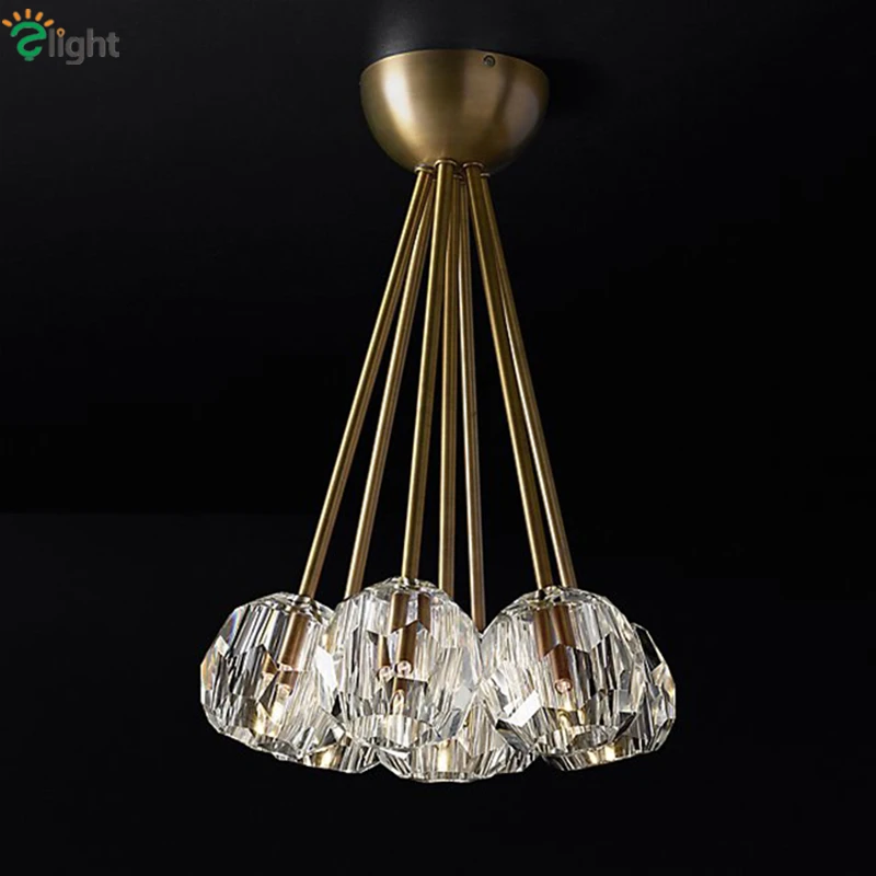 Роскошная американская светодиодная люстра RH Deco, люстра для внутреннего освещения, Потолочная люстра, хрустальные абажуры G4, люстра, освещение
