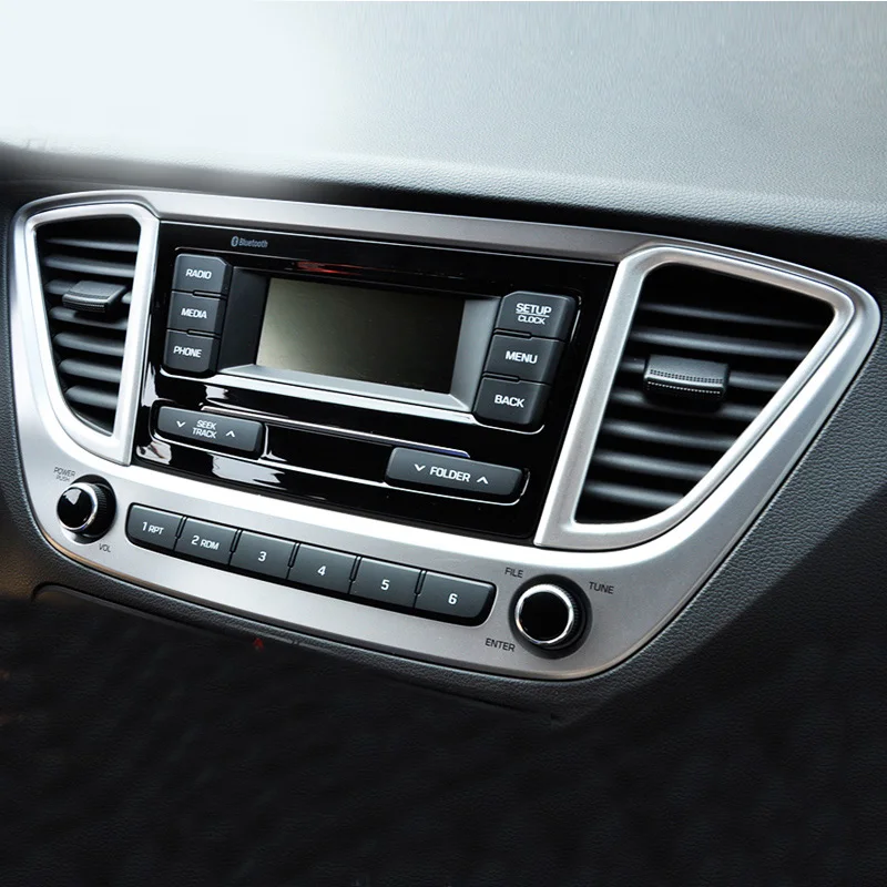 Vtear для hyundai Solaris 2 внутренний кондиционер на выходе крышка автомобиля-Стайлинг украшения интерьера молдинги отделка аксессуар
