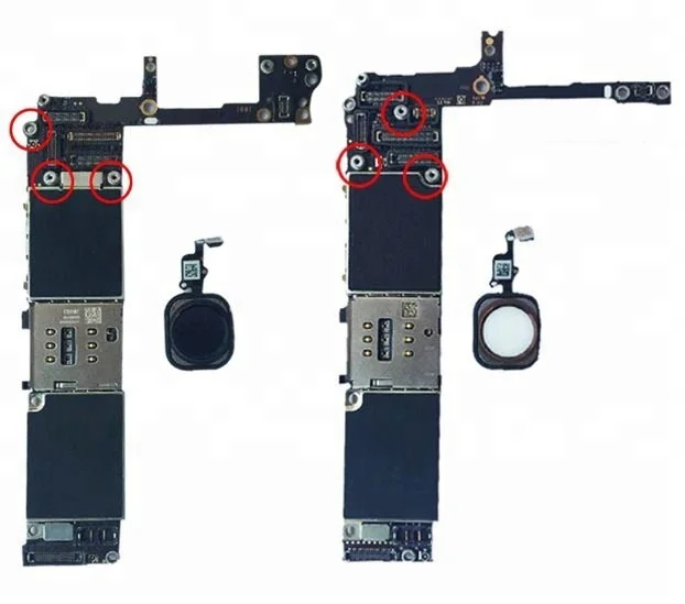 Хорошая материнская плата для iphone6S 6SP 16G 64G 128G icloud удалить заменить тест хорошо высокое качество ремонт
