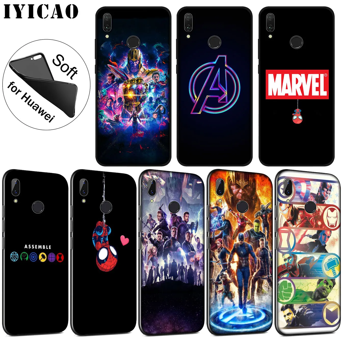 Мягкий чехол для Huawei P30 P20 Pro P10 P9 Lite Mini P Smart Z том Холланд Мстители Бэтмен паук