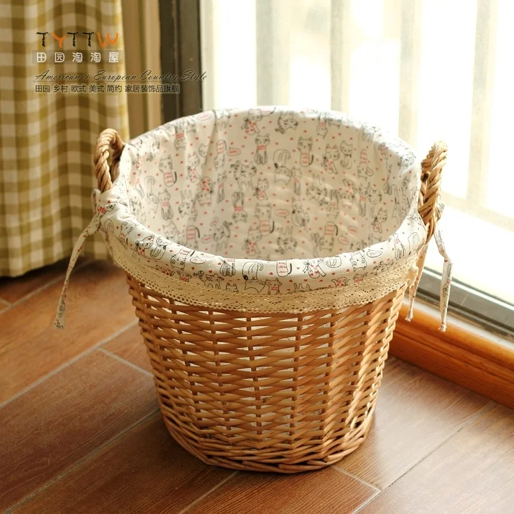 Новинка 2015 бесплатная доставка бинауральная ивовая корзина для хранения одежды