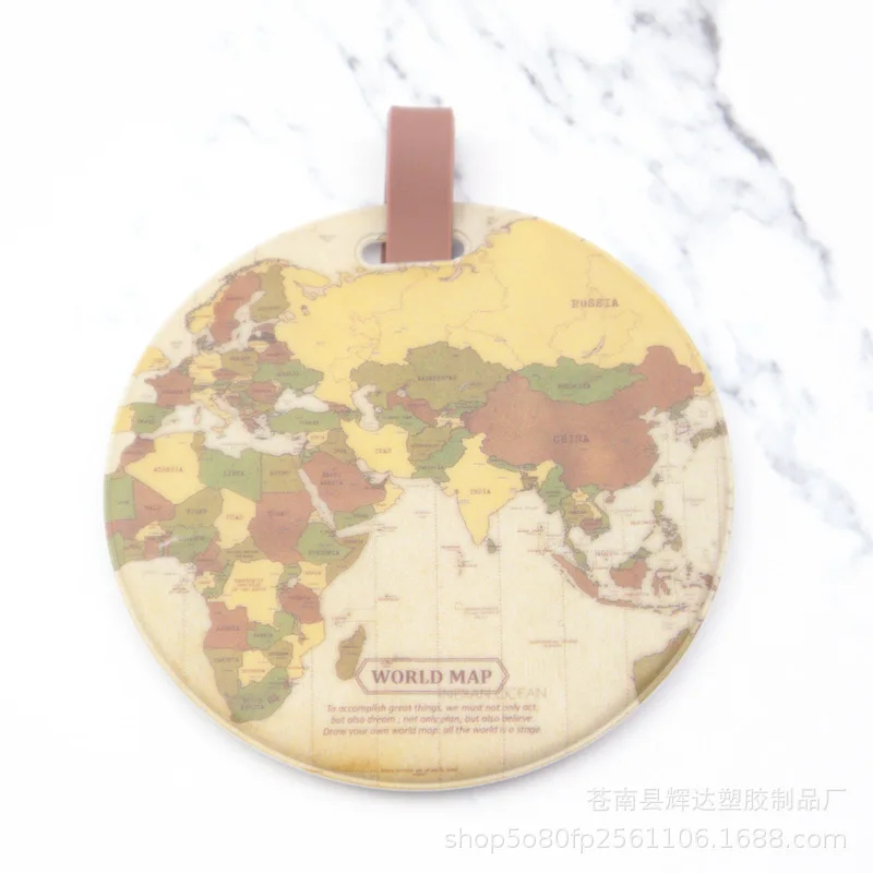Fashion Map Luggage Tag Women Travel Accessories Silica Gel Suitcase ID Address Holder Baggage Boarding Portable Label Bag | Багаж и сумки