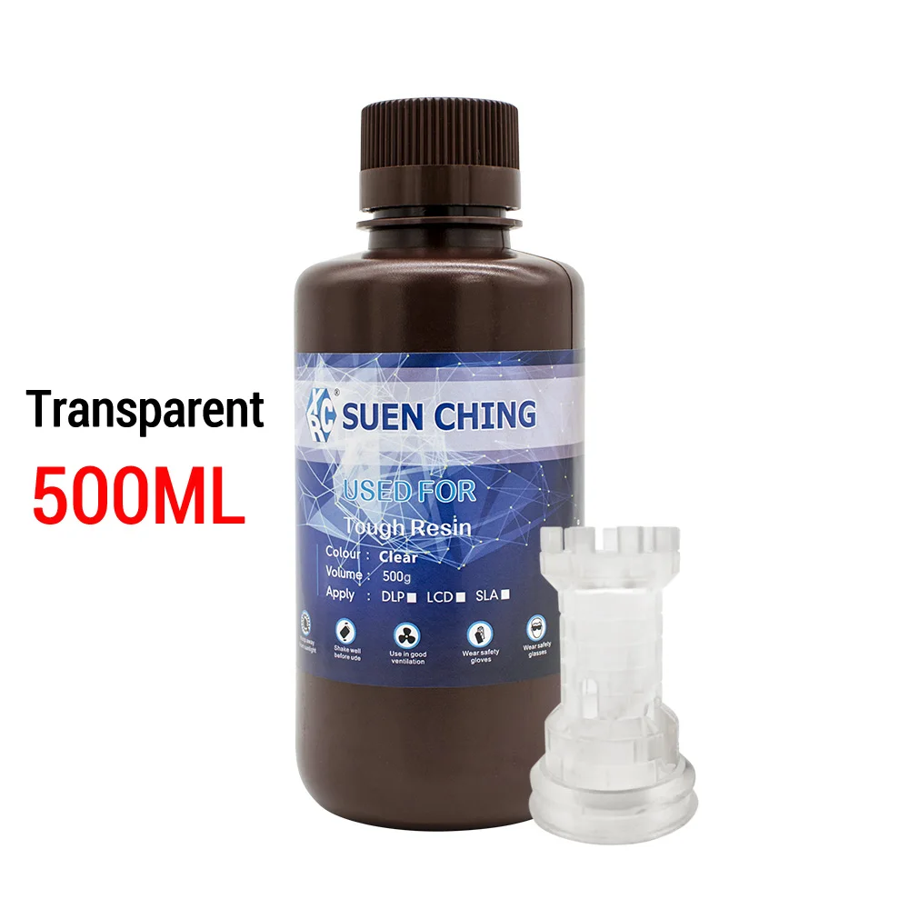 Transparent- 500ML 3d принтер ЖК-полимерный материал SLA УФ-отверждение 3D печать с низким запахом жесткая полимерная нить для Anycubic Photon Anet Sparkmaker - Цвет: Transparent- 500ML