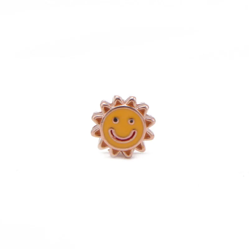 SANSHOOR Jewelry Little Sun Slide Charms подходит для 8 мм широкий сетчатый кожаный браслет женщин и