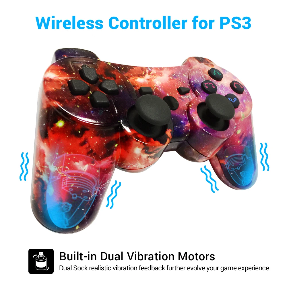 Bluetooth контроллер для sony PS3 геймпад для sony Playstation 3 и для ПК хорошо Высокая емкость литиевая аккумуляторная батарея