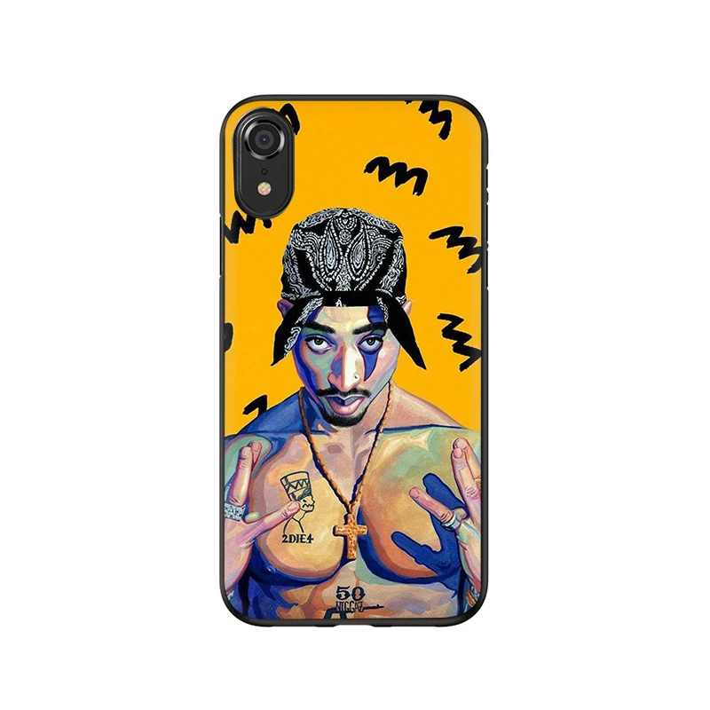 2Pac Tupac Amaru Shakur мягкий чехол для телефона iPhone 5 5S 6 6S Plus 7 8 Plus X XR XS 11 Pro Max - Цвет: B6