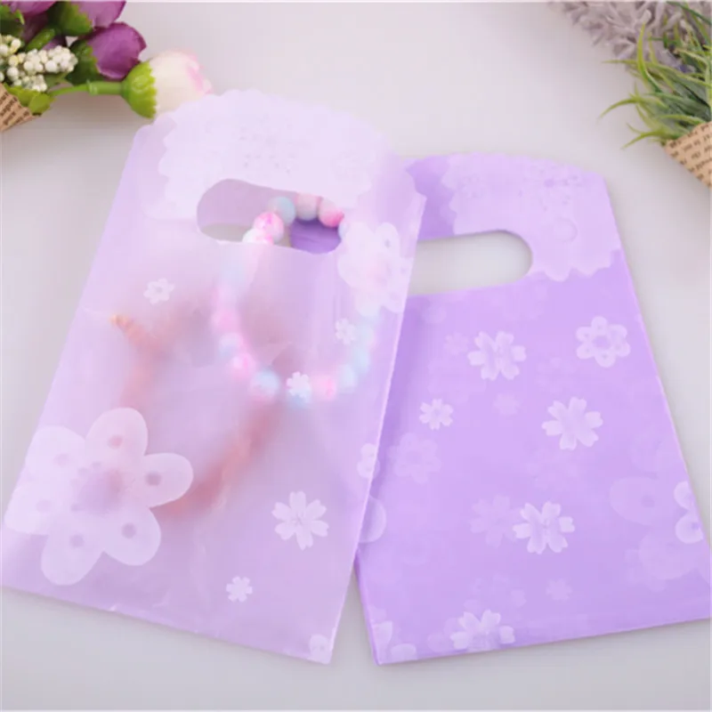 Hot Sale New Design Wholesale 50pcs/lot 9*15cm Good Quality Luxury Mini Packaging Bags Small Gift Pouches with Flower images - 6