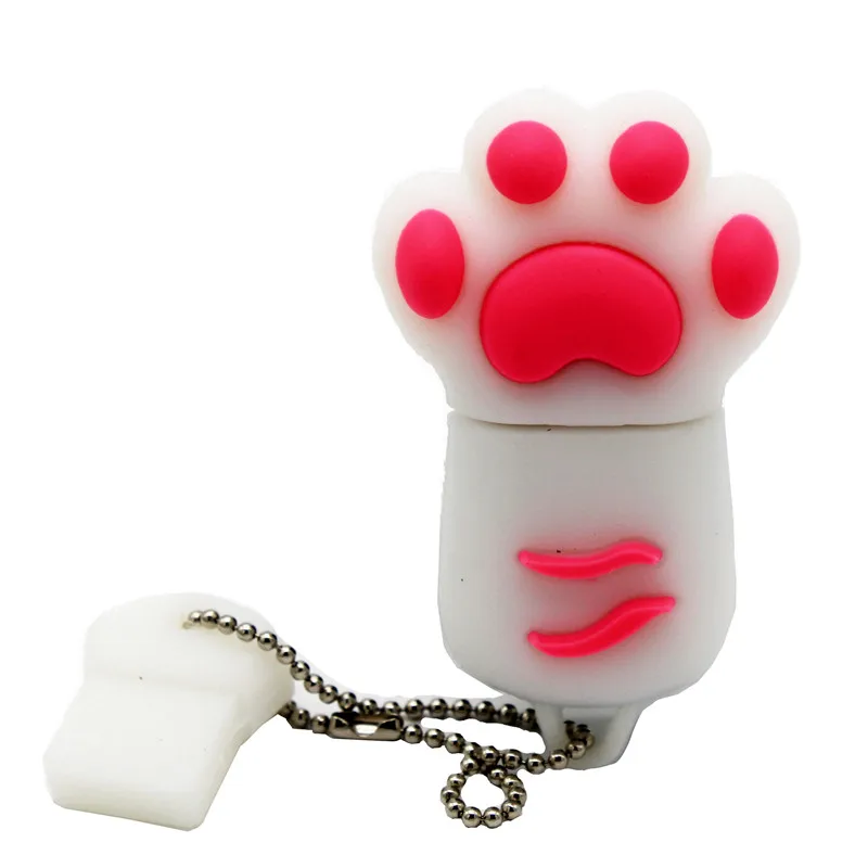 White TEXT ME 64GB мультфильм М Кот коготь usb флеш-накопитель usb 2,0 4GB 8GB 16GB 32GB флешка, подарок usb - Цвет: White