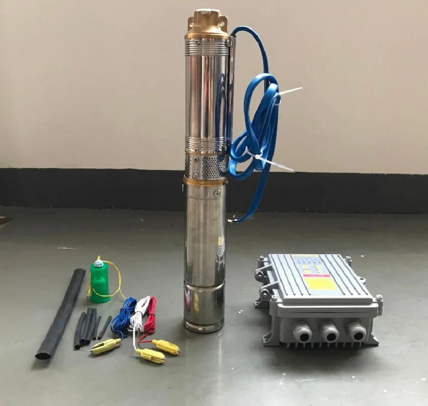 Бесплатная доставка 1HP DC бесщеточный водяной насос на солнечной батарее макс. 80 м