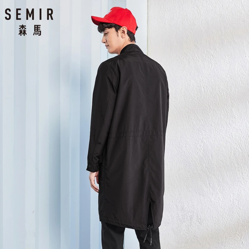 SEMIR мужской длинный Повседневный хлопковый Тренч весна осень Мужской Свободный