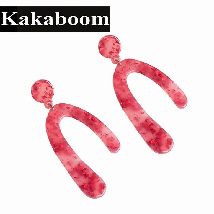 Kakaboom женские Акриловые Новые дизайнерские висячие серьги классические модные