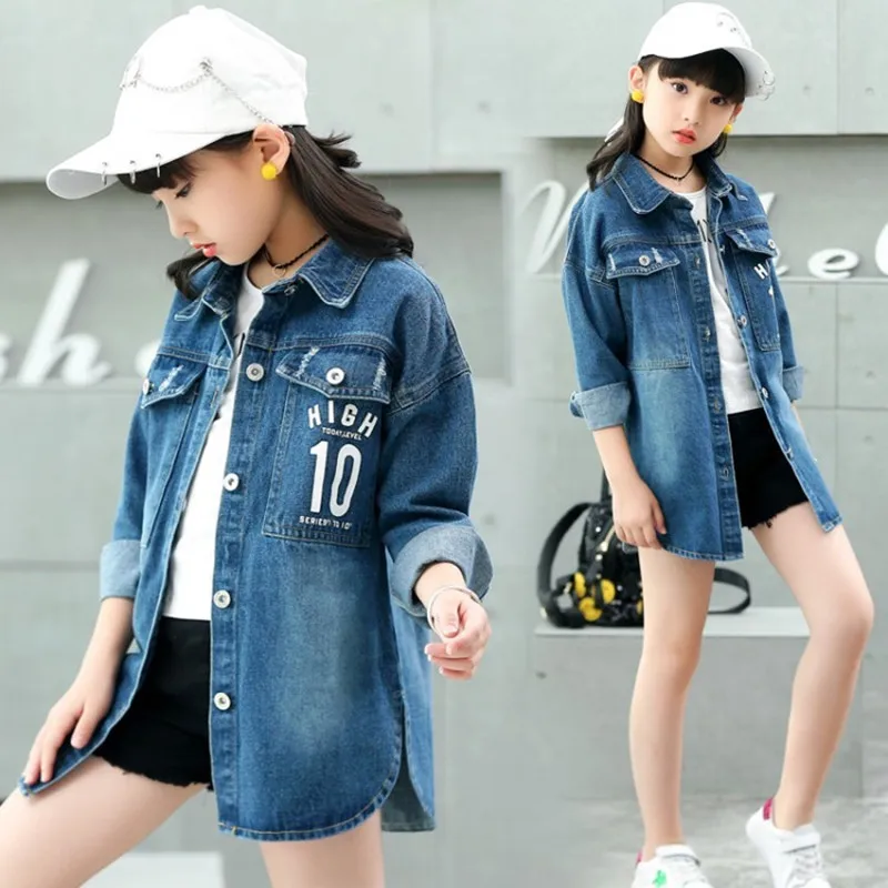 Осеннее пальто для маленьких девочек с принтом в виде букв однобортное отложным