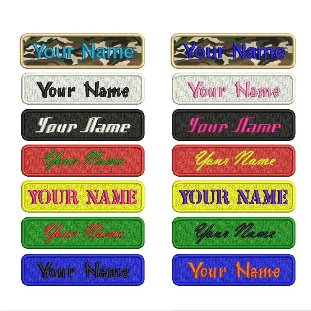 Нашивка с именем вышивкой на заказ 2 шт. ярлык номером индивидуальный