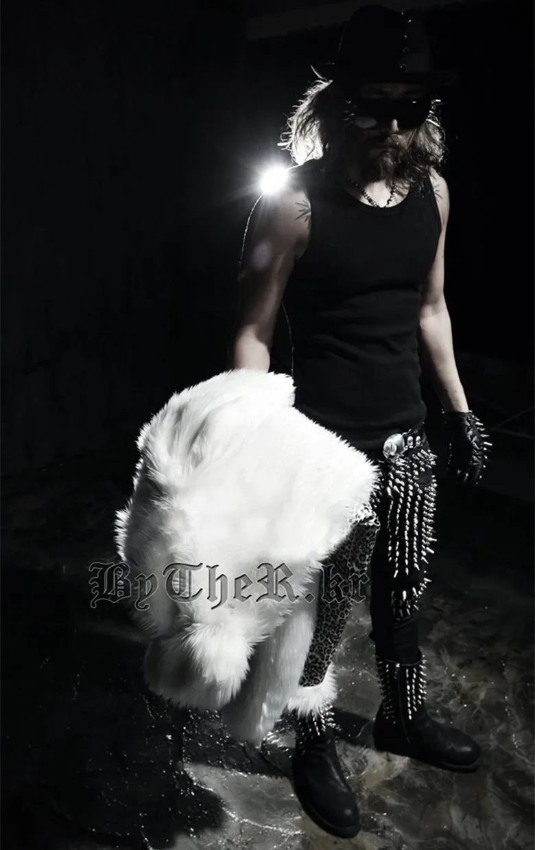 Женская зимняя одежда мужская длинный Тренч пальто из лисьего меха черно-белое