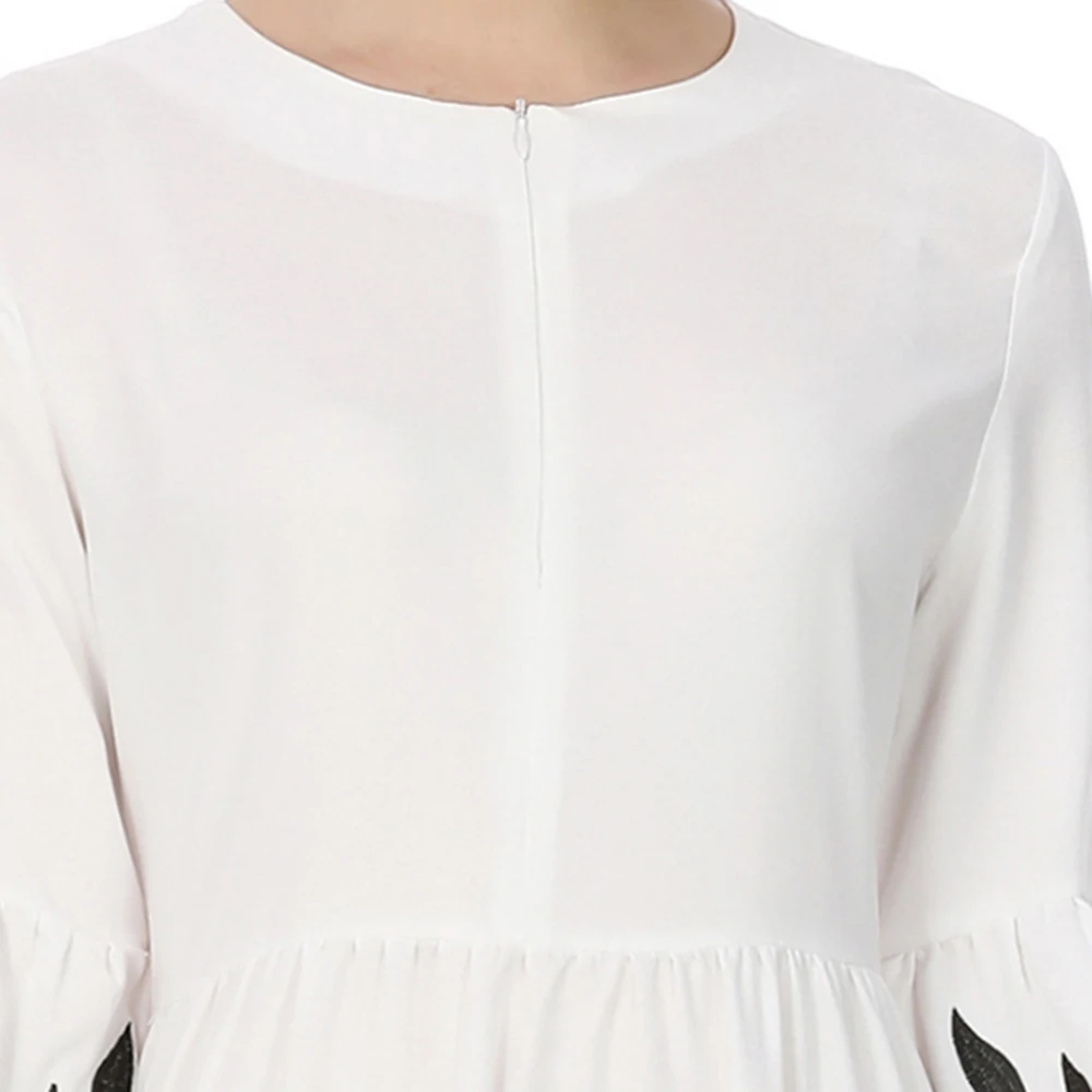 Шифоновое платье с длинными рукавами для девочек Кафтан длинный абзац Llarge