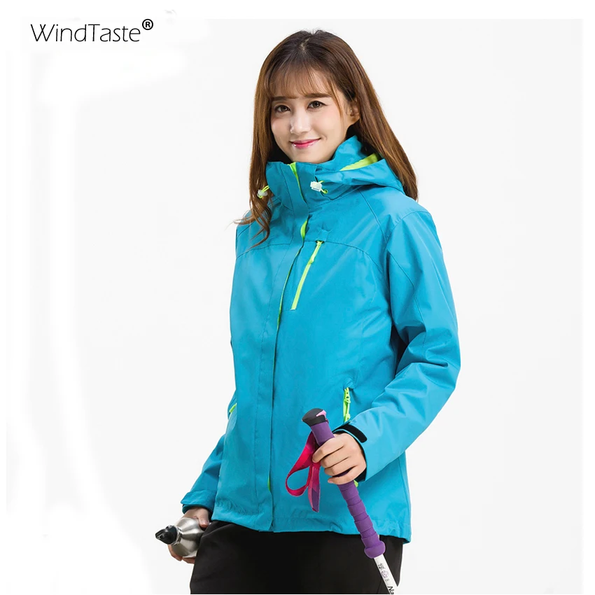 WindTaste женская зимняя флисовая куртка из 2 предметов для походов на открытом