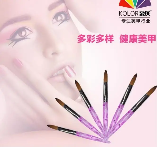 Кисти для ногтей Инструменты Pincel De Unha Pinceis Para Caneta Kolinsky Pinceau Pen Pennelli Penseel Acrilico