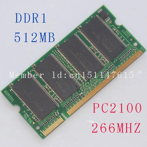 512 Мб PC2100 DDR266 200PIN SODIMM 266 МГц памяти ноутбука SO DIMM ОЗУ для Новая бесплатная