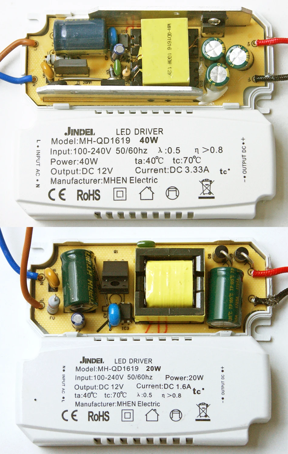 Jindel светодиодный драйвер AC100-240V 12 Вт 20 Вт 40 Вт 60 Вт 100 CV Питание для DC12V G4 G9 MR16 G5.3 3528 3020 3014 5050 5630 Светодиодный CE