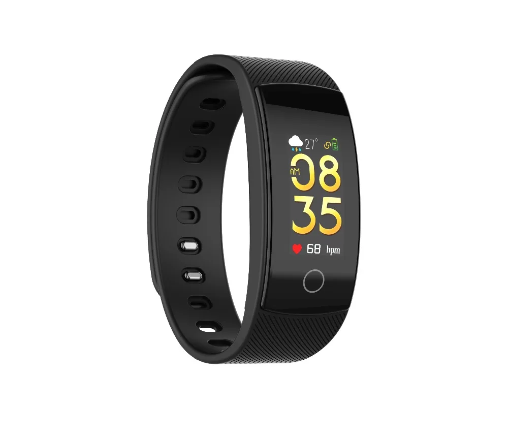 Смарт-браслет QS80 PLUS с пульсометром кровяным давлением кислородом bluetooth V4.0