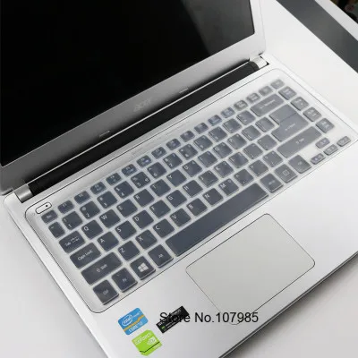 Чехол для клавиатуры ноутбука Защитная крышка для acer Aspire E5-411 471G R7-572G E1-432G R7-571G m3-481g V5-472G V5-473G ms2360 e5-471g - Цвет: Clear