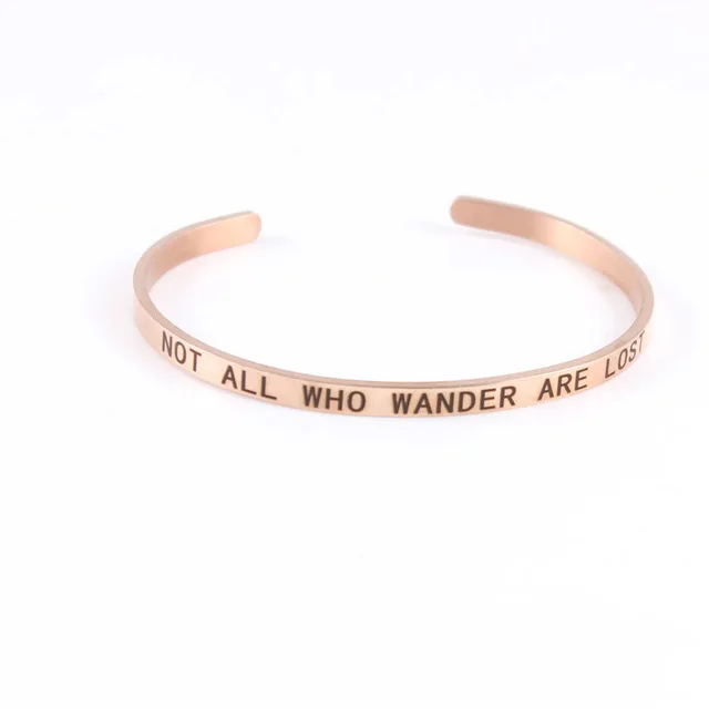 4 мм из нержавеющей стали положительный вдохновляющий браслет