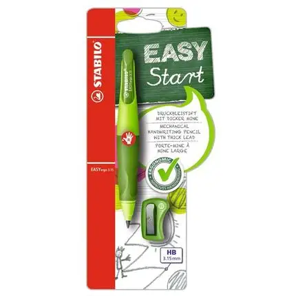 green 3.15mm Stabilo, ручка для хранения музыки, автоматический карандаш для детей дошкольного возраста, для практики, для начальной школы, для письма, 3,15 мм, активный карандаш, толстый - Цвет: green 3.15mm