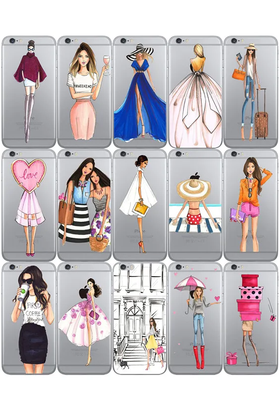 Милые мягкие чехлы для iphone 5s 6 S 7 plus 8 x Pretty girl fashion show minecraft телефонные футляры ТПУ