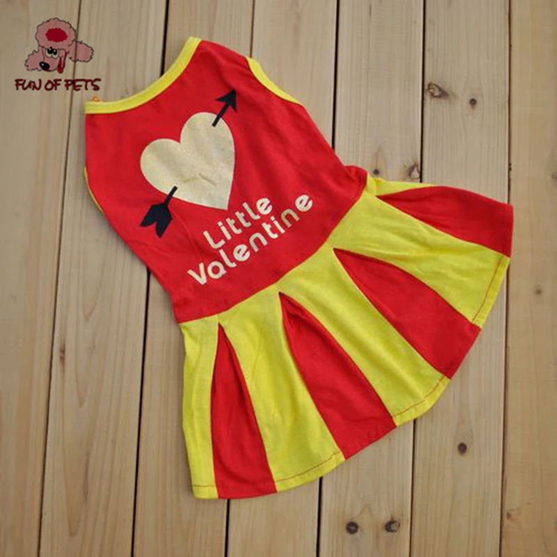 2017 Чистый хлопок леденец Шаблон Платья для собак пробковый обруч маленькая юбка