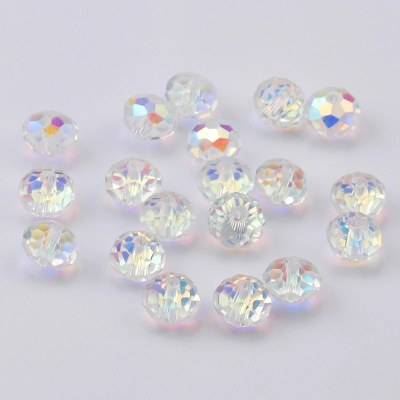 

AAA quality 4/6/8mm faceted Rondelle Austria beads crystal ab glass round beads crystal loose beads for bracelet necklace making