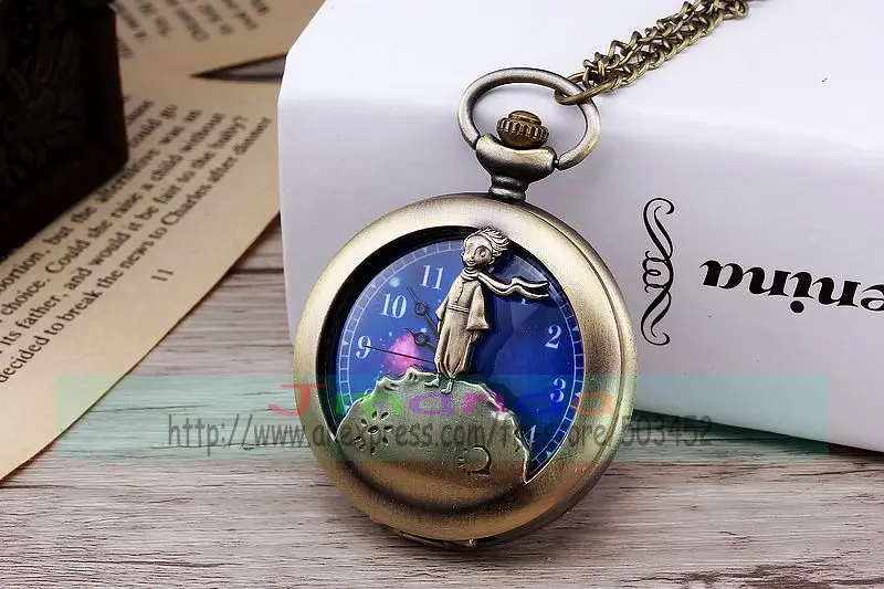100 шт./лот дизайнерские карманные часы с синим циферблатом в стиле ретро