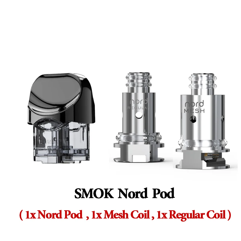 1PC Nord Pod SMOK Nord Pod Vape ручка 1100 мАч батарея 3 мл Pod система сетка катушка электронная сигарета Pod Комплект Испаритель VS SMOK NOVO Minifit - Цвет: 1PC Nord Pod