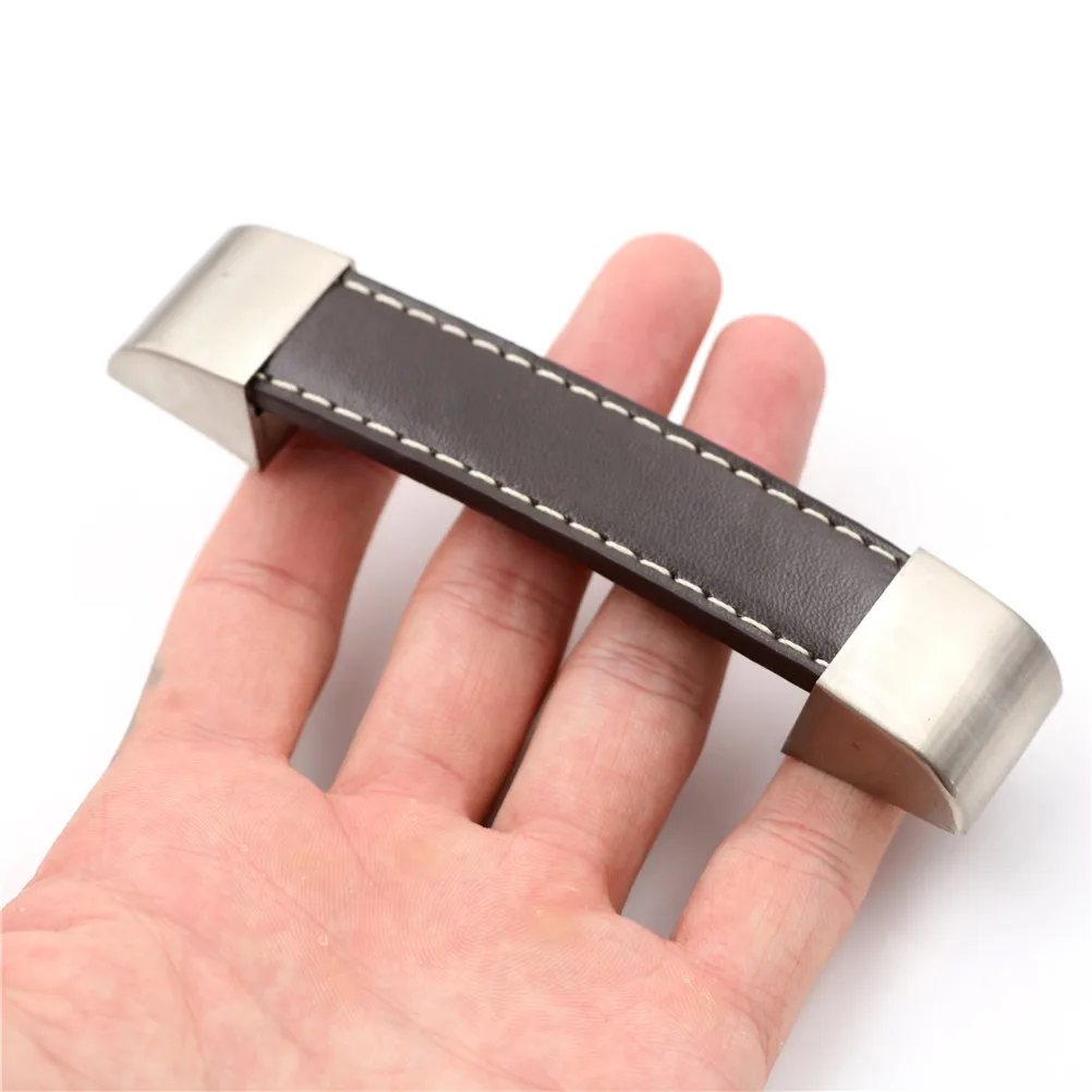 1 шт. кожаная Мебельная ручка выдвижная для кухонного комода Шкаф Дверь шкафа с