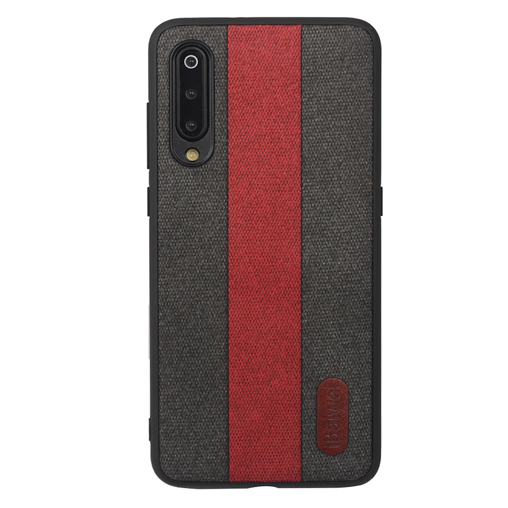 Red two black Для Xiaomi mi 9 модный тканевый Мягкий силиконовый чехол mi 9 чехол для телефона Xiaomi mi 9 пластиковый жесткий компьютер защитный чехол - Цвет: Red two black
