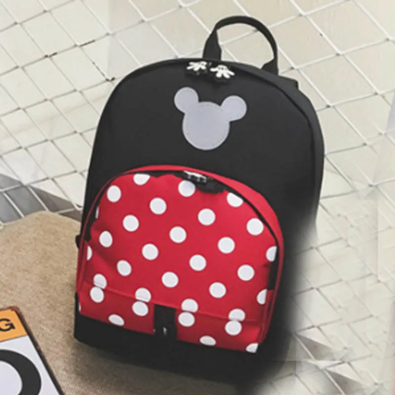 Minnie Disney детский рюкзак с Микки Маусом, Детская сумка для мальчиков и девочек, милые рюкзаки из полиэстера, Мультяшные сумки для детского сада - Цвет: Minnie
