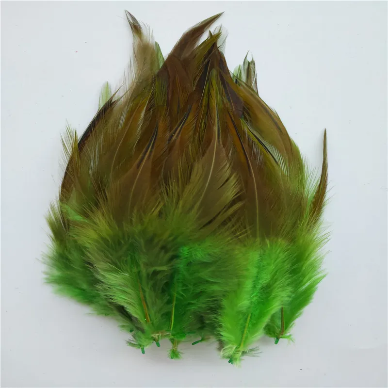 Apple green 50 шт./лот перо фазана 4-6 дюймов 10-15 см Куриные перья DIY куриное перо ювелирные изделия шлейф украшения - Цвет: Apple green