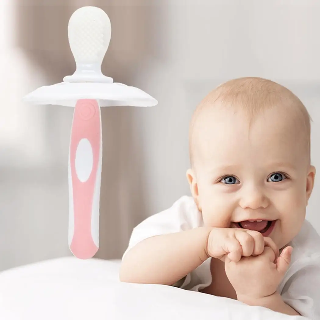 1 шт. Детская Мягкая силиконовая обучающая зубная щетка детская для ухода за