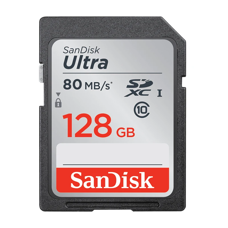 SanDisk SD карта Ultra Max 80 МБ/с./с скорость чтения 64 Гб 128 ГБ 16 ГБ 32 ГБ класс 10 карты памяти UHS-I SDHC/SDXC Для видео камеры - Емкость: 128 ГБ