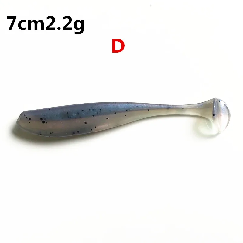 10pcs/lot 70mm 2.2g Easy Shiner Soft Lures Fishing Lure Silicone Bait Double Color CarpArtificial wanya Swimbaits | Спорт и