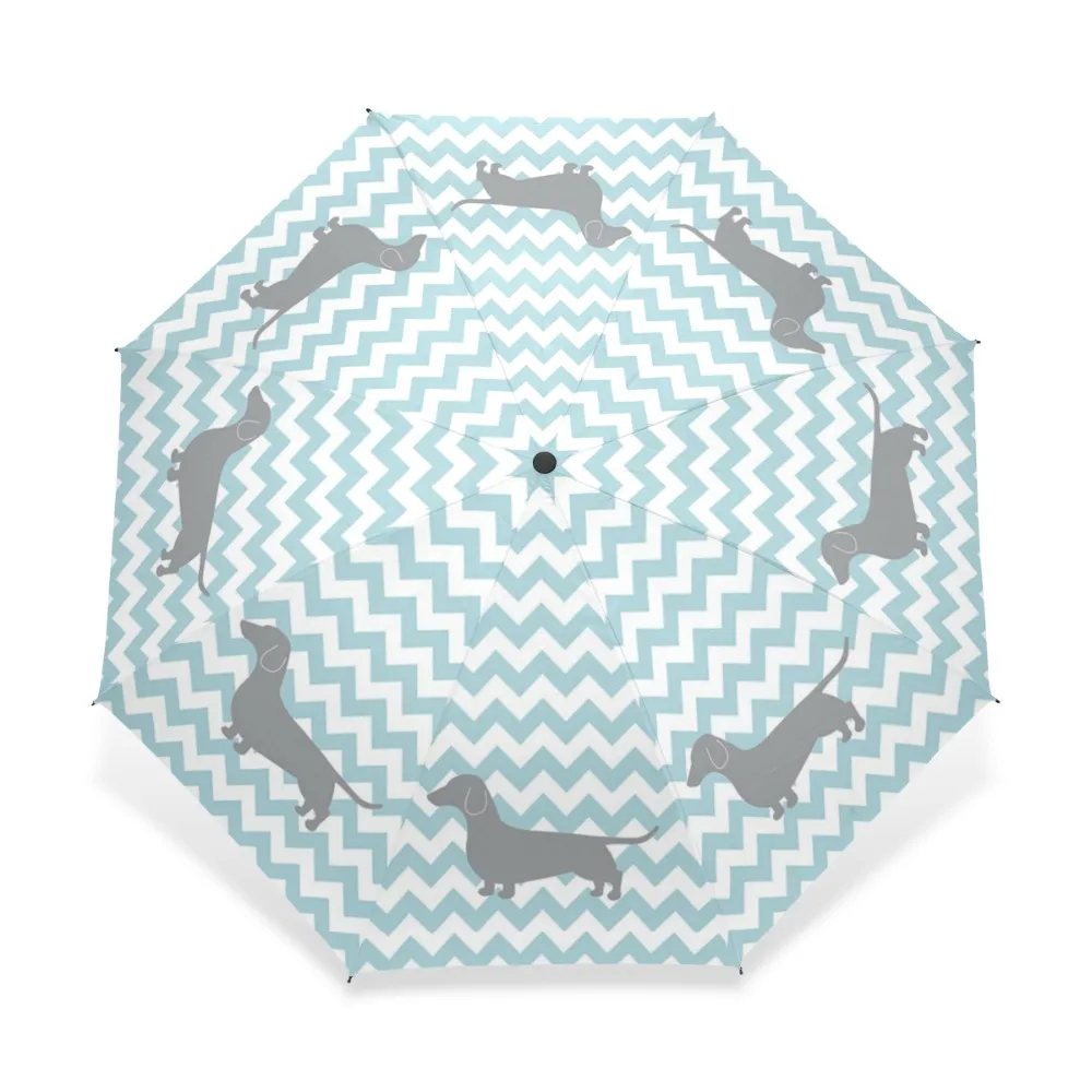 Высококачественный милый Зонт с принтом сосисок и собак модный трехскладной