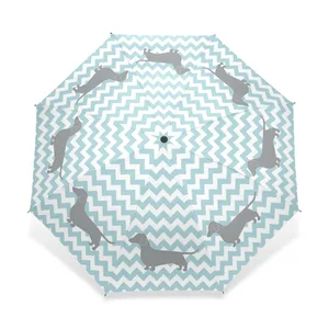 Высококачественный милый Зонт с принтом сосисок и собак, модный трехскладной зонт для детей в солнечном и дождливом стиле