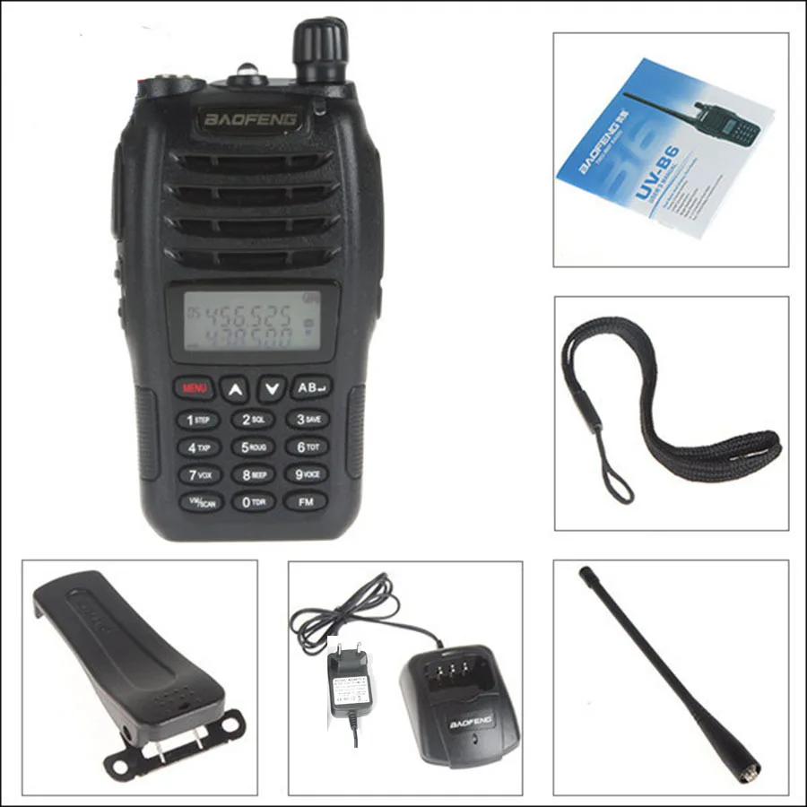 Горячее предложение! Распродажа! Рация радио Vhf Uhf двухдиапазонный мобильный Baofeng uv-b6 полицейское оборудование для радиоприемопередатчика 2 двухстороннее радио uv b6