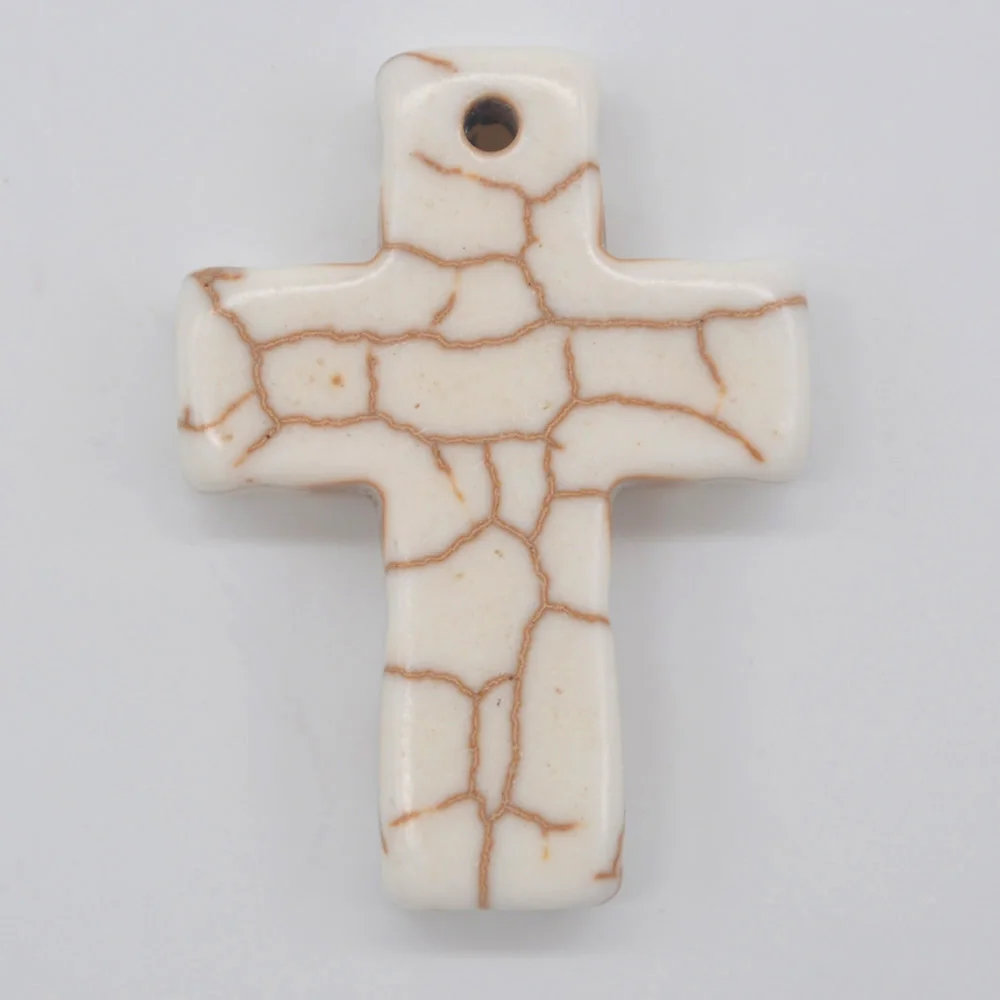 

Белая женская бижутерия в виде креста Howlite, подарок S101