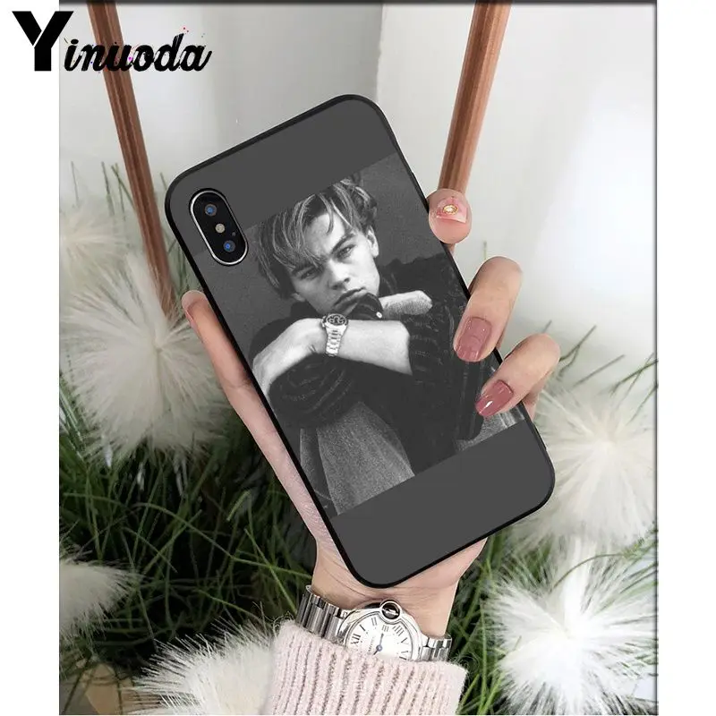 Yinuoda Leonardo Dicaprio young мягкий силиконовый черный чехол для телефона для iPhone 5 5Sx 6 7 7plus 8 8Plus X XS MAX XR