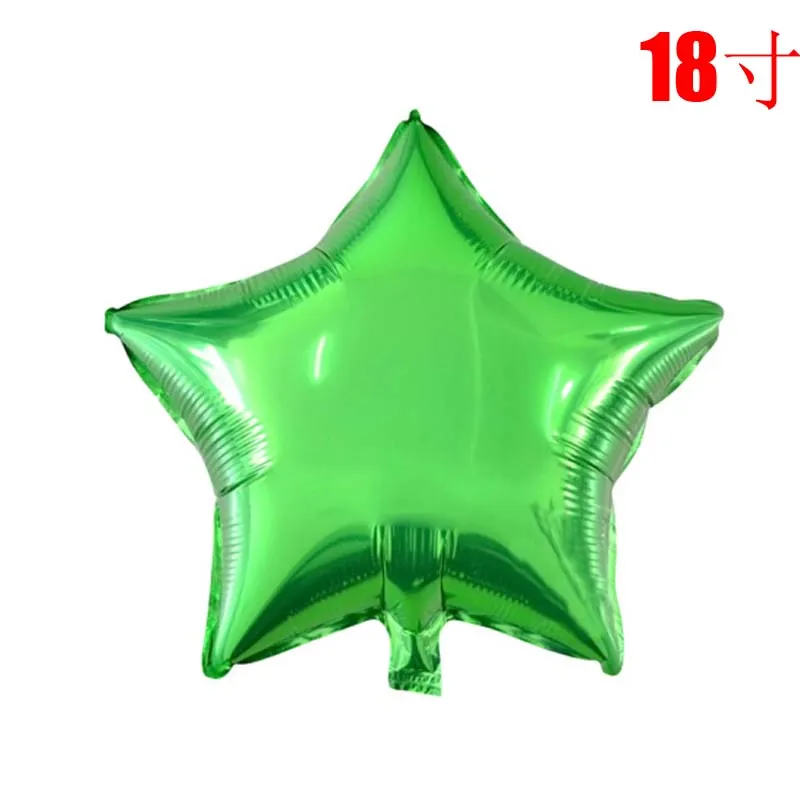 5pc five-pointed star aluminum foil balloon birthday party 18 inch large inflatable gift wedding | Дом и сад